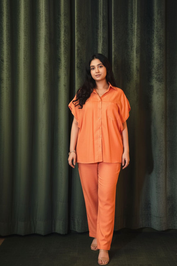 Orange Linen Co-Ord Set